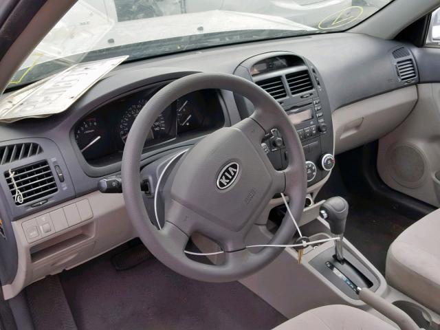 KNAFE222695638319 - 2009 KIA SPECTRA EX SILVER photo 9