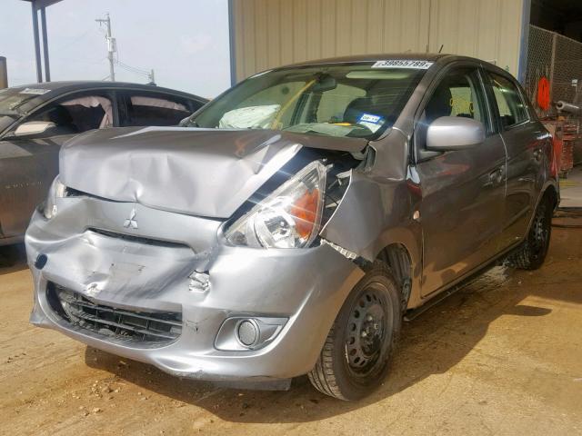 ML32A3HJ6FH044148 - 2015 MITSUBISHI MIRAGE DE SILVER photo 2