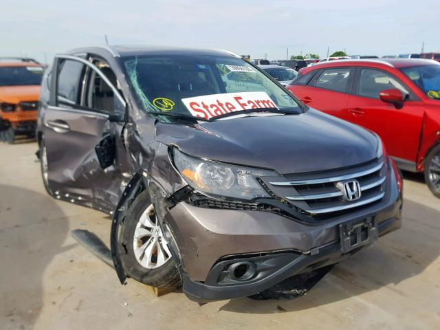 2HKRM4H76EH681280 - 2014 HONDA CR-V EXL GRAY photo 1