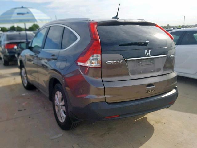 2HKRM4H76EH681280 - 2014 HONDA CR-V EXL GRAY photo 3