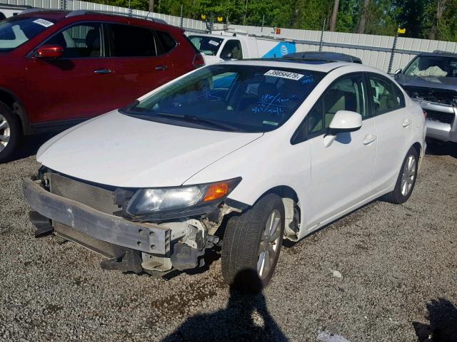 19XFB2F9XCE315941 - 2012 HONDA CIVIC EXL 白色 照片 2