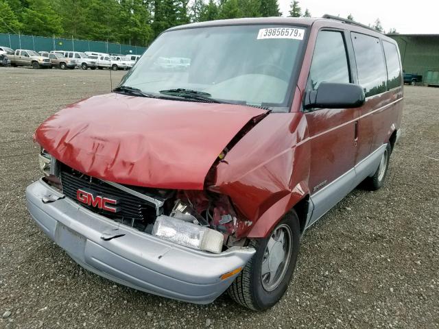 1GKDM19W4YB538255 - 2000 GMC SAFARI XT MAROON photo 2