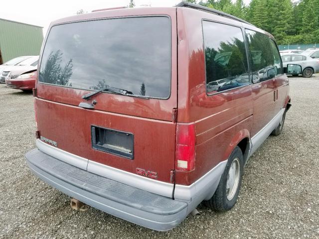 1GKDM19W4YB538255 - 2000 GMC SAFARI XT MAROON photo 4