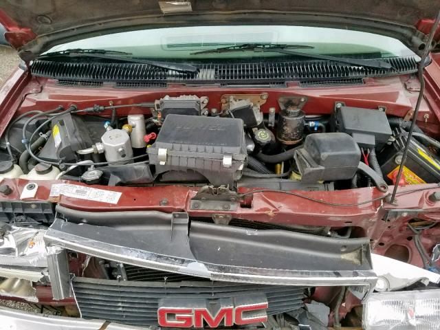 1GKDM19W4YB538255 - 2000 GMC SAFARI XT MAROON photo 7