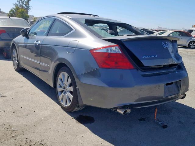 1HGCS2B85AA005634 - 2010 HONDA ACCORD EXL GRAY photo 3