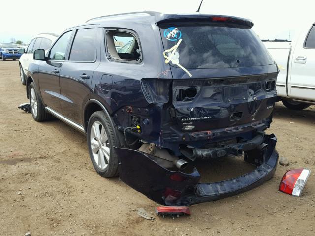 1C4SDJDT4CC309352 - 2012 DODGE DURANGO CR BLUE photo 3