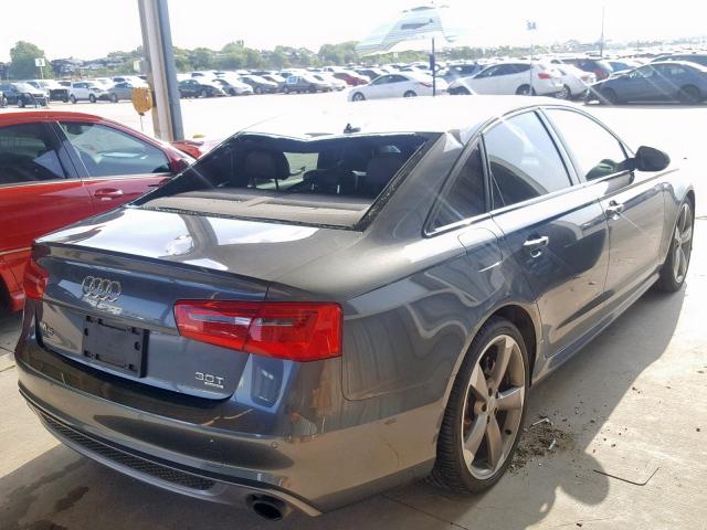 WAUHGAFC6EN135920 - 2014 AUDI A6 PRESTIG CHARCOAL photo 4