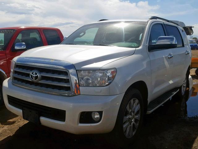 5TDDW5G19ES105443 - 2014 TOYOTA SEQUOIA PL WHITE photo 2