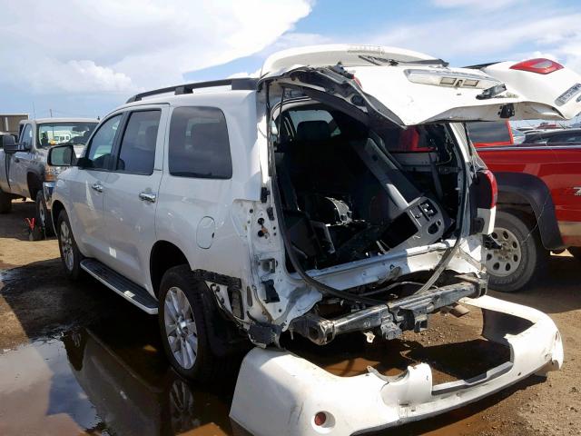 5TDDW5G19ES105443 - 2014 TOYOTA SEQUOIA PL WHITE photo 3