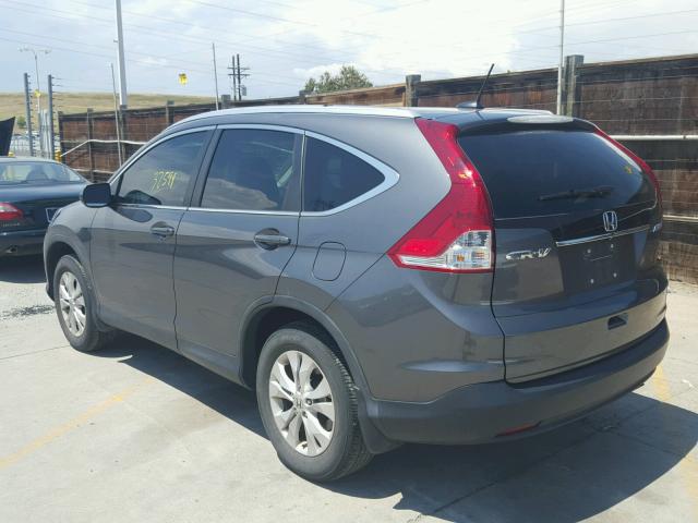 2HKRM4H78EH664349 - 2014 HONDA CR-V EXL CHARCOAL photo 3