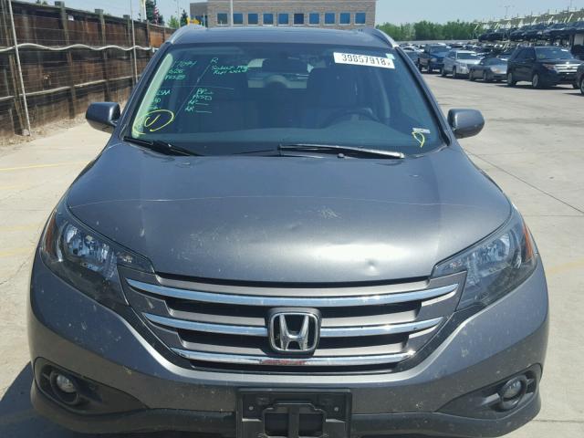 2HKRM4H78EH664349 - 2014 HONDA CR-V EXL CHARCOAL photo 9