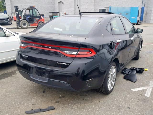 1C3CDFCA8DD306892 - 2013 DODGE DART LIMIT BLACK photo 4