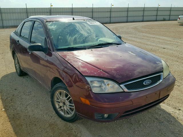 1FAHP34N07W202341 - 2007 FORD FOCUS ZX4 RED photo 1