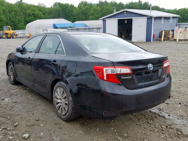 4T1BD1FK2EU140851 - 2014 TOYOTA CAMRY HYBR BLACK photo 3