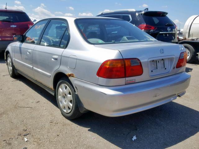 2HGEJ6617YH596335 - 2000 HONDA CIVIC BASE SILVER photo 3