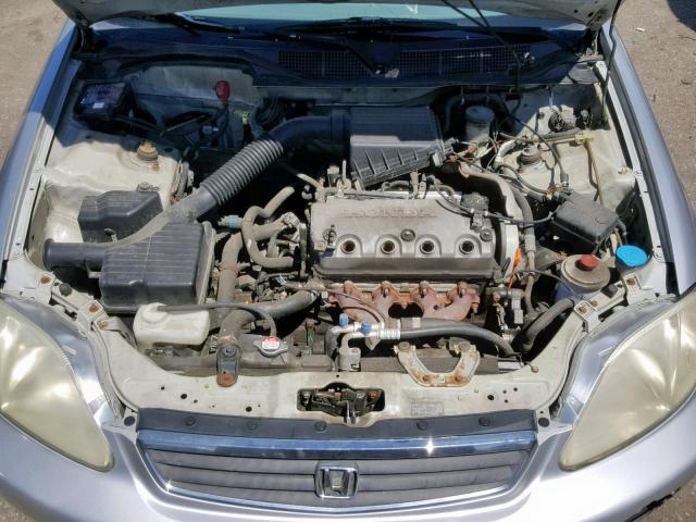 2HGEJ6617YH596335 - 2000 HONDA CIVIC BASE SILVER photo 7