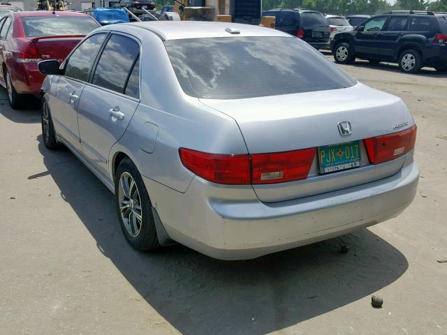 1HGCM66845A068449 - 2005 HONDA ACCORD EX SILVER photo 3