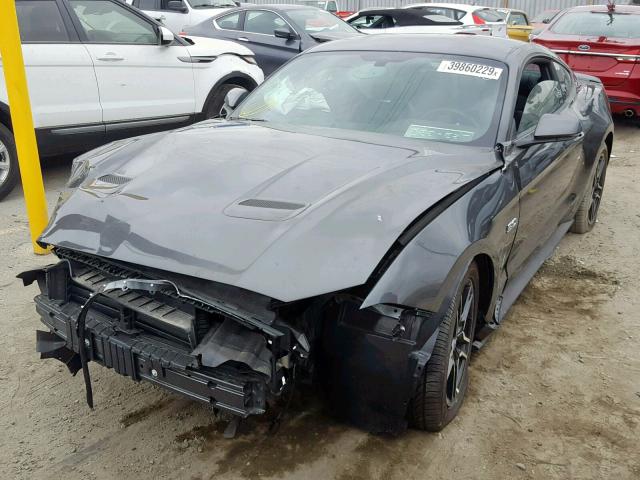 1FA6P8CF6K5138268 - 2019 FORD MUSTANG GT GRAY photo 2