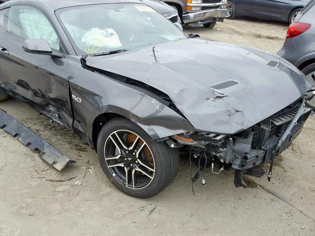 1FA6P8CF6K5138268 - 2019 FORD MUSTANG GT GRAY photo 9