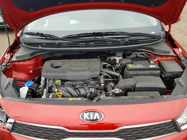 3KPA24AB7KE160165 - 2019 KIA RIO S RED photo 7