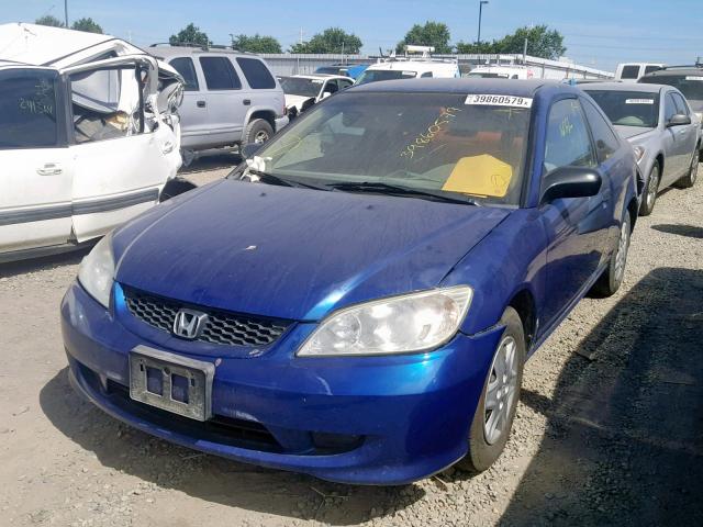 1HGEM22134L046326 - 2004 HONDA CIVIC DX V BLUE photo 2