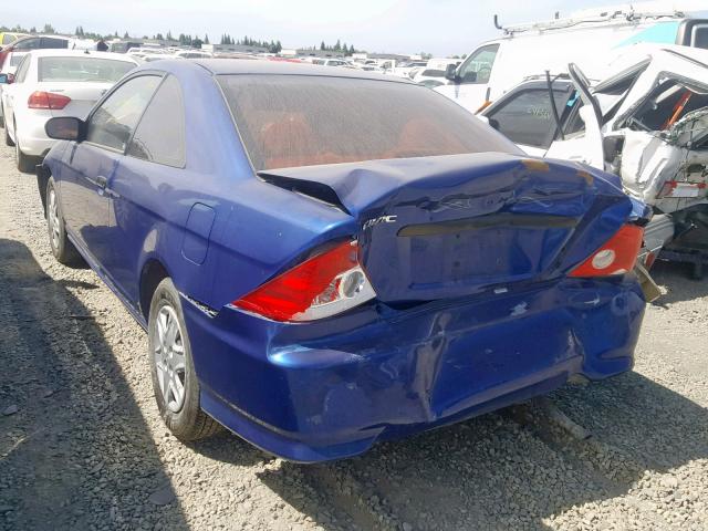 1HGEM22134L046326 - 2004 HONDA CIVIC DX V BLUE photo 3