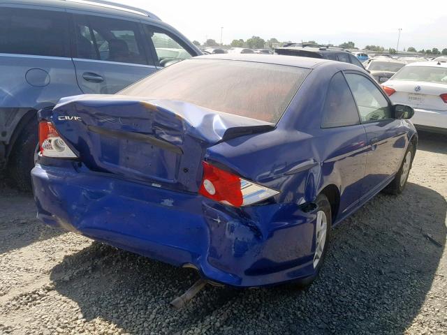 1HGEM22134L046326 - 2004 HONDA CIVIC DX V BLUE photo 4