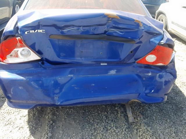 1HGEM22134L046326 - 2004 HONDA CIVIC DX V BLUE photo 9