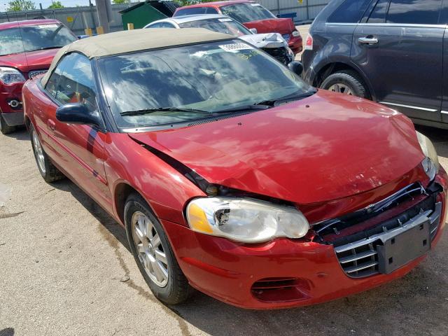 1C3EL75R04N196449 - 2004 CHRYSLER SEBRING GT RED photo 1