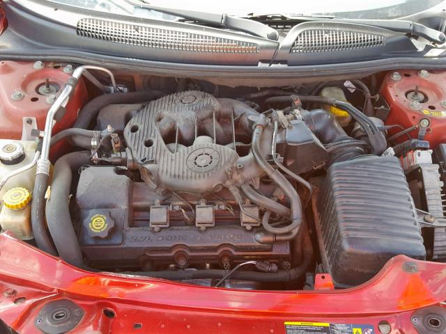 1C3EL75R04N196449 - 2004 CHRYSLER SEBRING GT RED photo 7