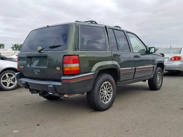 1J4GZ78Y2SC635689 - 1995 JEEP GRAND CHER GREEN photo 4