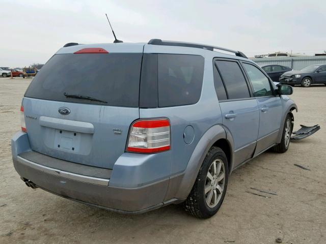 1FMDK05W58GA05055 - 2008 FORD TAURUS X S BLUE photo 4