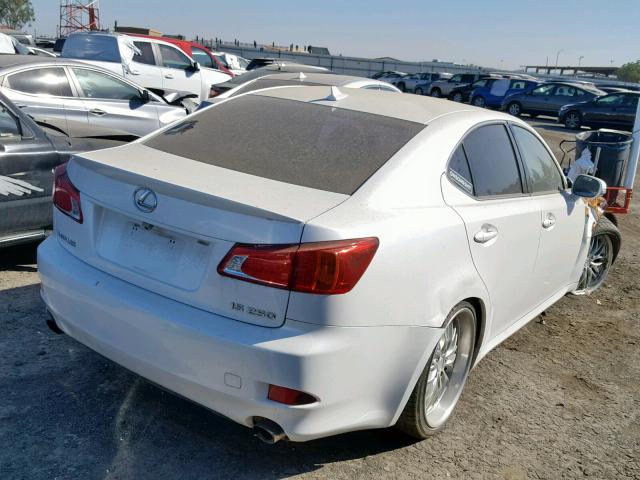 JTHBK262495104514 - 2009 LEXUS IS 250 WHITE photo 4