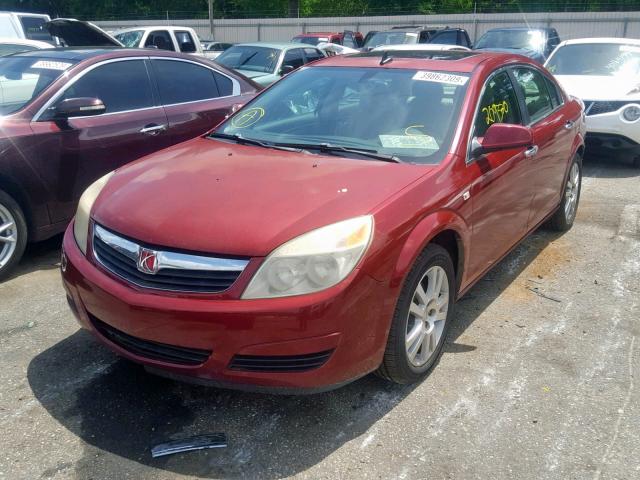 1G8ZV57B69F212497 - 2009 SATURN AURA XR RED photo 2