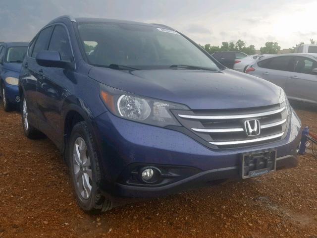 JHLRM3H72CC005849 - 2012 HONDA CR-V EXL BLUE photo 1