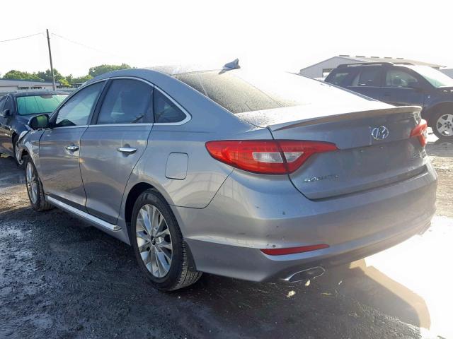 5NPE34AF0FH019652 - 2015 HYUNDAI SONATA SPO GRAY photo 3