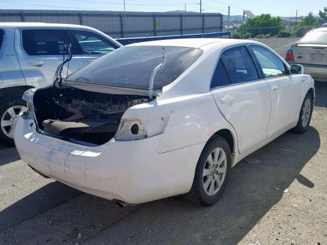 4T1BB46K48U047874 - 2008 TOYOTA CAMRY HYBR WHITE photo 4