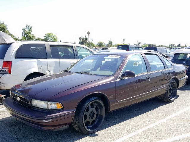 1G1BL52P5SR175732 - 1995 CHEVROLET CAPRICE / PURPLE photo 2