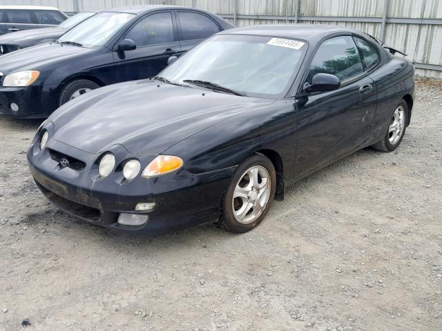 KMHJG35F61U251755 - 2001 HYUNDAI TIBURON BLACK photo 2