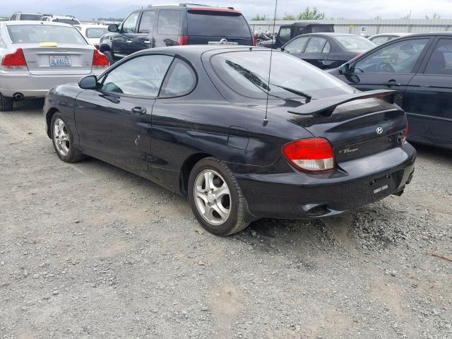 KMHJG35F61U251755 - 2001 HYUNDAI TIBURON BLACK photo 3