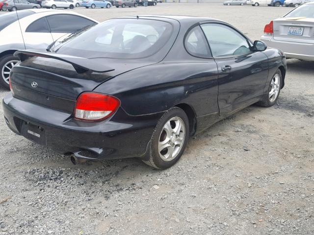 KMHJG35F61U251755 - 2001 HYUNDAI TIBURON BLACK photo 4