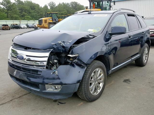 2FMDK4JC0ABA15668 - 2010 FORD EDGE SEL BLUE photo 2