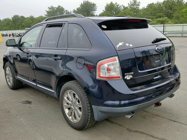 2FMDK4JC0ABA15668 - 2010 FORD EDGE SEL BLUE photo 3