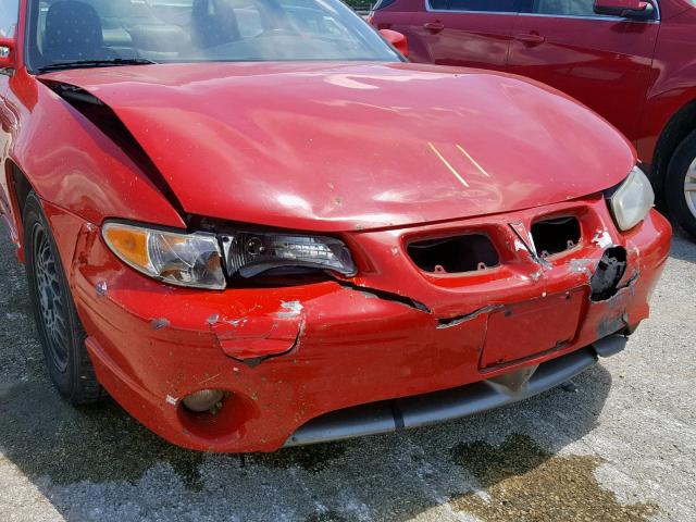 1G2WP52K82F142991 - 2002 PONTIAC GRAND PRIX RED photo 9