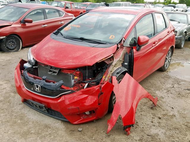 3HGGK5H89FM713650 - 2015 HONDA FIT EX RED photo 2