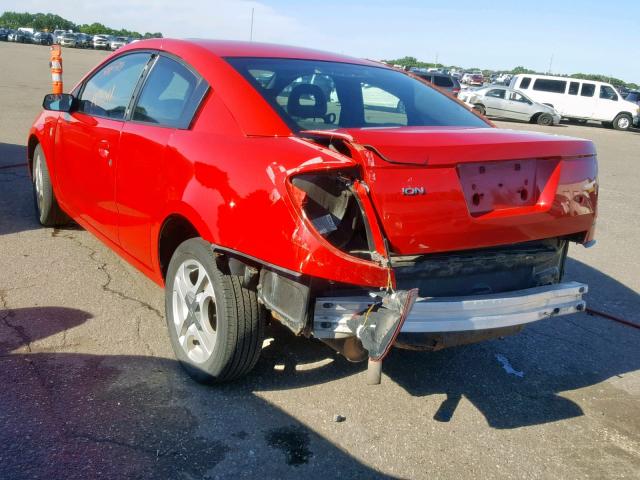 1G8AW12F83Z175097 - 2003 SATURN ION LEVEL RED photo 3