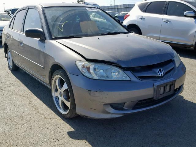 1HGES163X5L016401 - 2005 HONDA CIVIC DX V GRAY photo 1