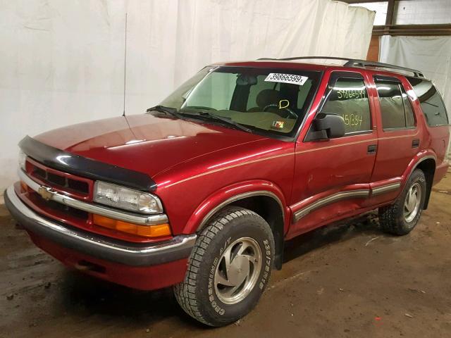 1GNDT13W4Y2355226 - 2000 CHEVROLET BLAZER RED photo 10