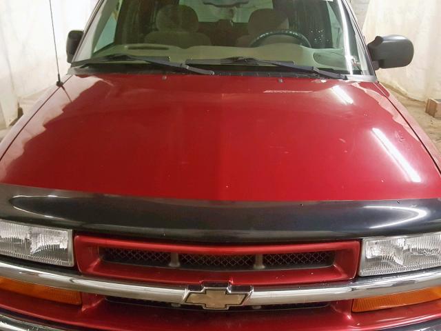 1GNDT13W4Y2355226 - 2000 CHEVROLET BLAZER RED photo 7