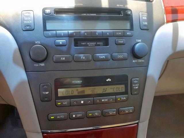 JTHBF30G230116387 - 2003 LEXUS ES 300 SILVER photo 9